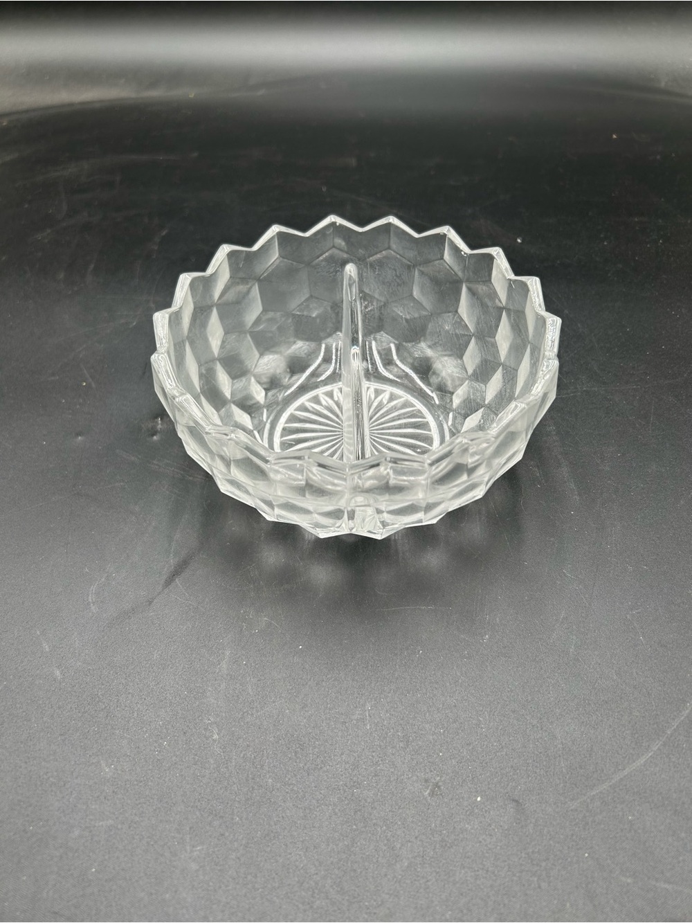 Fostoria American Divided mayonnaise Dish